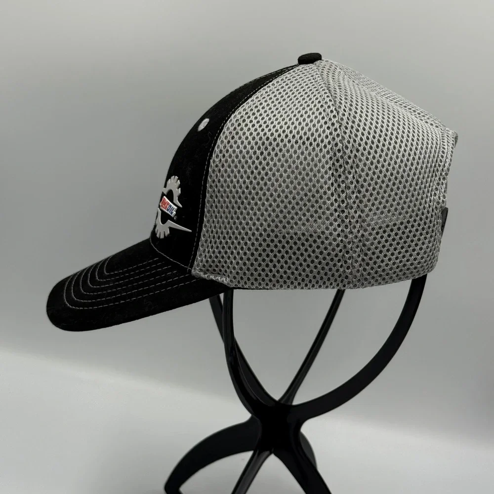 Amsoil Synthetic Oil Trucker Hat Black Grey Mesh Snapback Gear Logo Cap